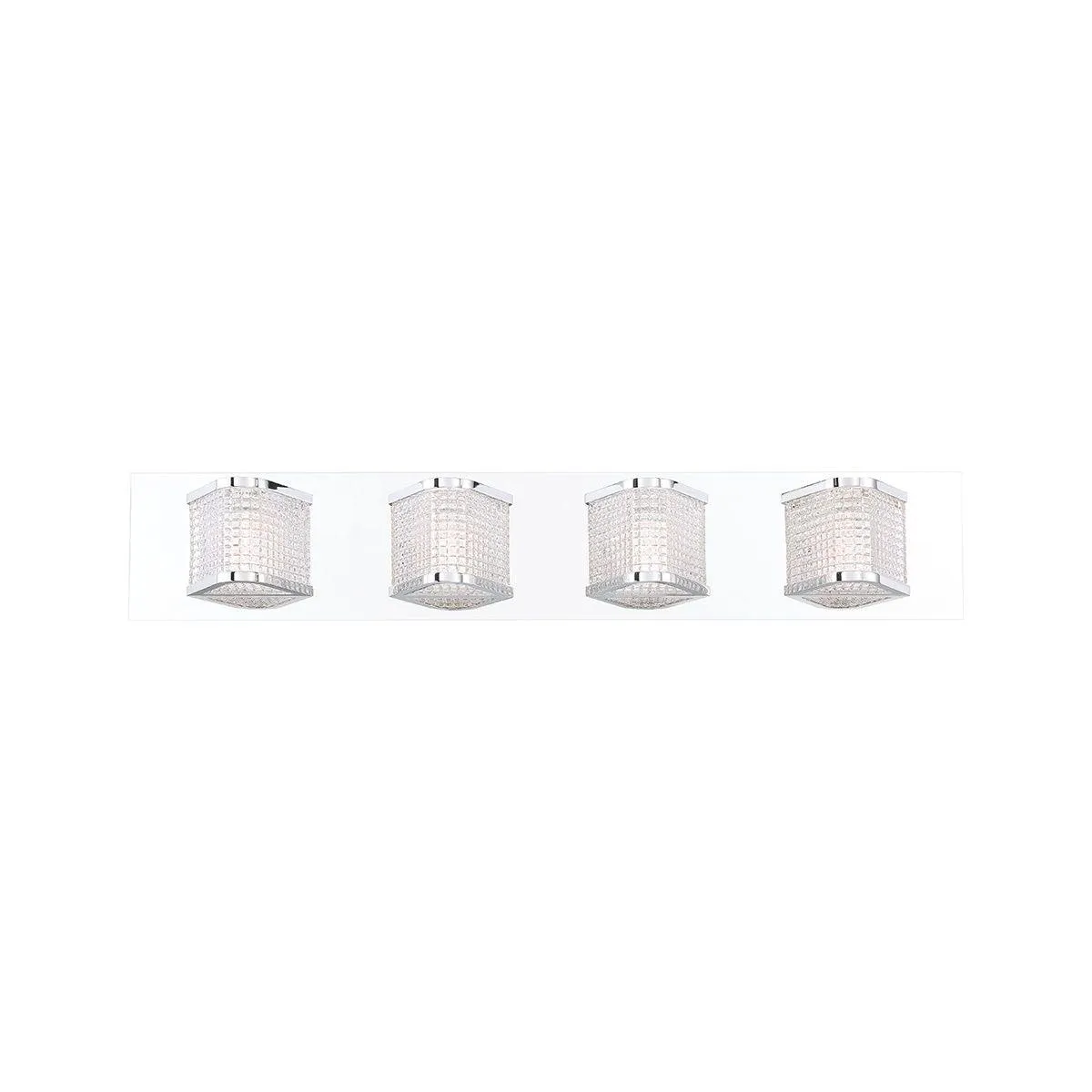 Belgroue 28 in. 4 Lights LED Vanity Light Chrome Finish
