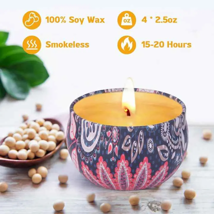 Best Selling Natural Soy Wax Scented-مجموعة شموع