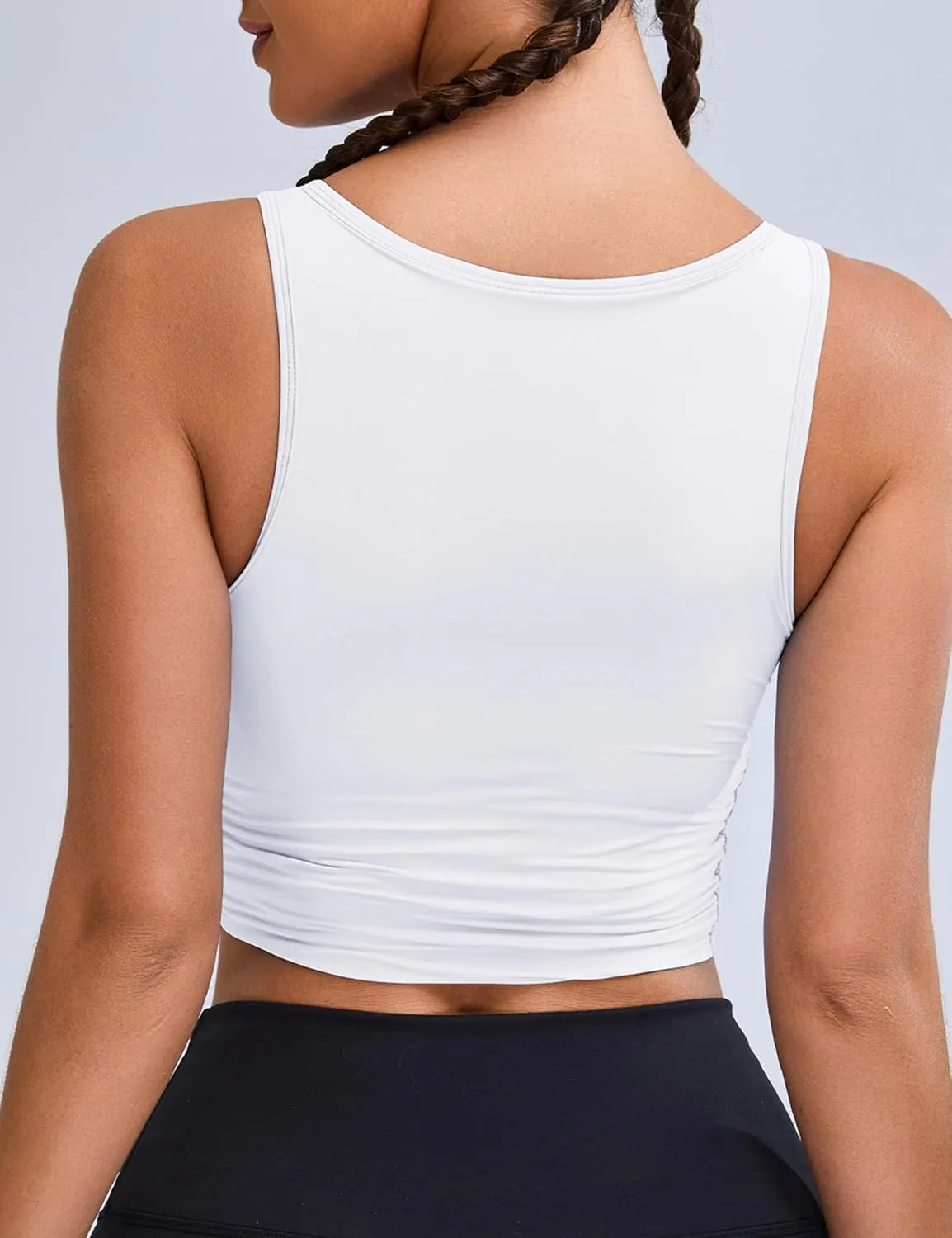 BMJL Women's Sports Bras High Neck Longline Removable Padded Yoga Workout Crop Tank Top with Built in Pads 2025