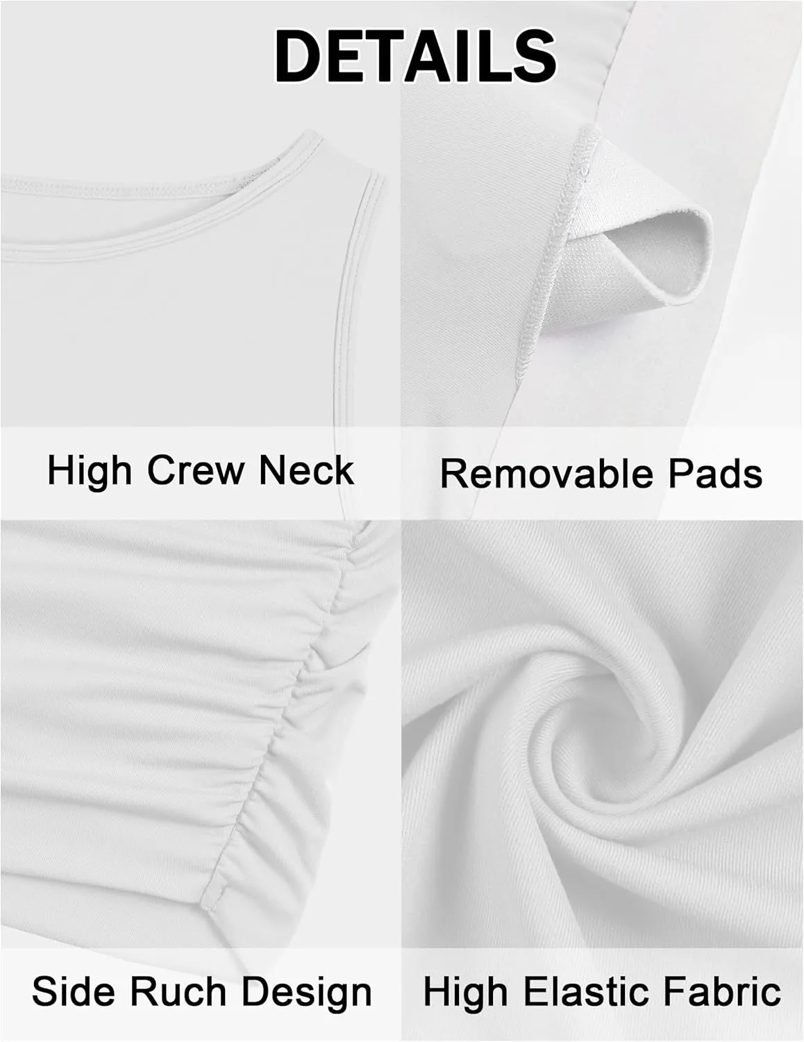 BMJL Women's Sports Bras High Neck Longline Removable Padded Yoga Workout Crop Tank Top with Built in Pads 2025