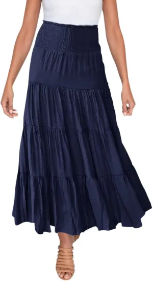 Boho Women Skirts Summer A Line Dress Pleated Solid High Rise Waist Skirt 2023 Graceful Robe Tennis Skirts Cute