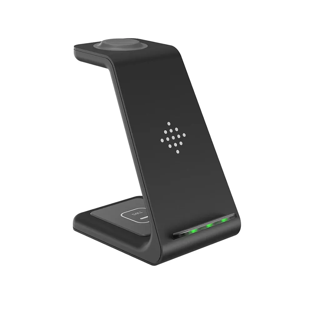 Bonola Qi 3 in 1 Wireless Charger Stand for Apple iPhone 12/11/XR/Xs/AirPods Pro/3/iWatch7 6 Phone Fast Wireles Charging Station