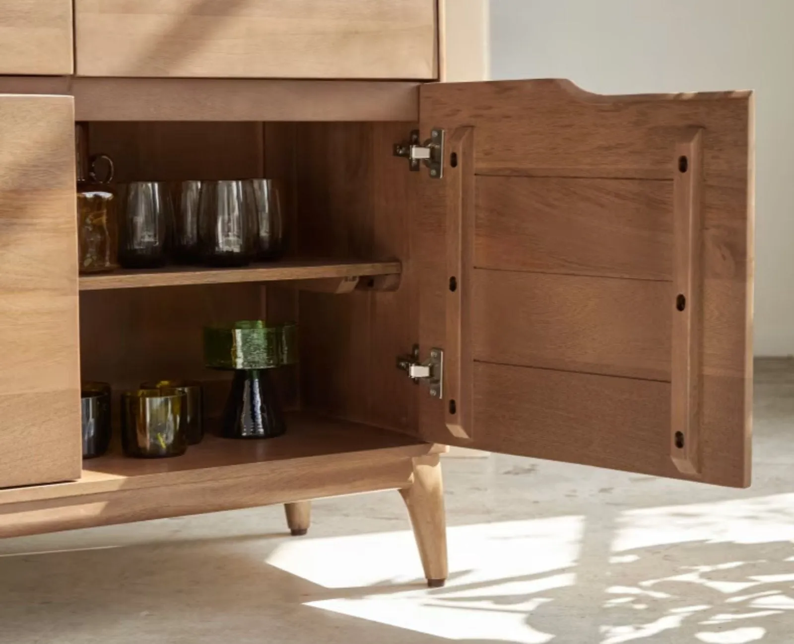 Bressels Solid Wood Two door and Drawer storage cabinet