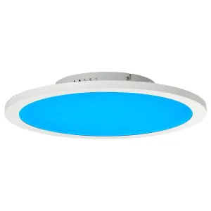 Brilliant 1 Light 24W Abie LED Round Ceiling Panel - White | G97060/05