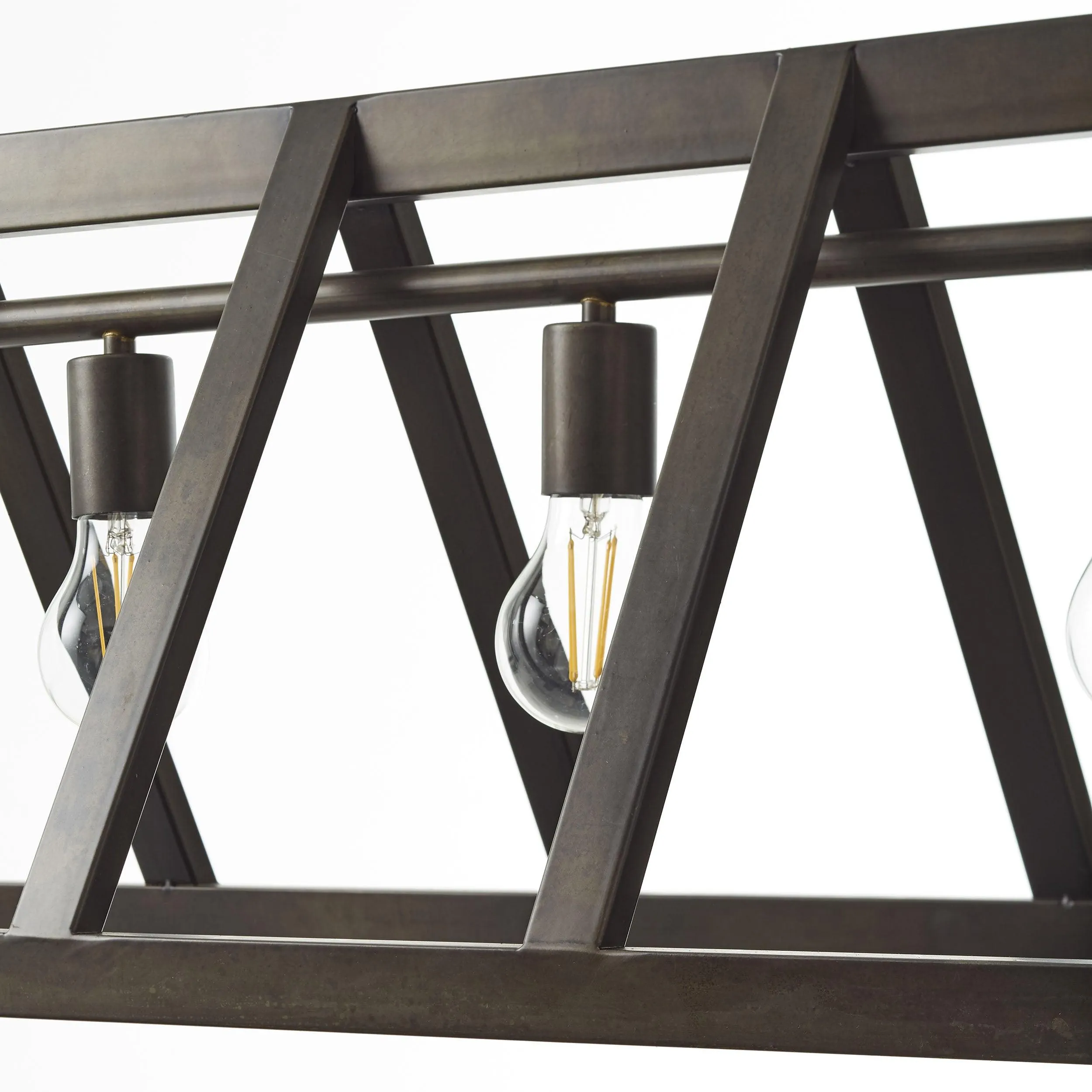 Brilliant 4 Light 240W Matrix Pendant Light - Black Steel | 93760/46