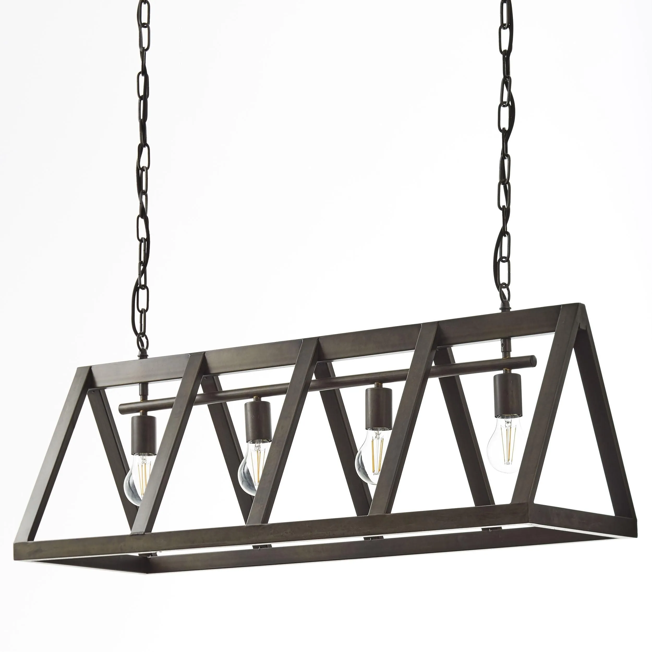 Brilliant 4 Light 240W Matrix Pendant Light - Black Steel | 93760/46