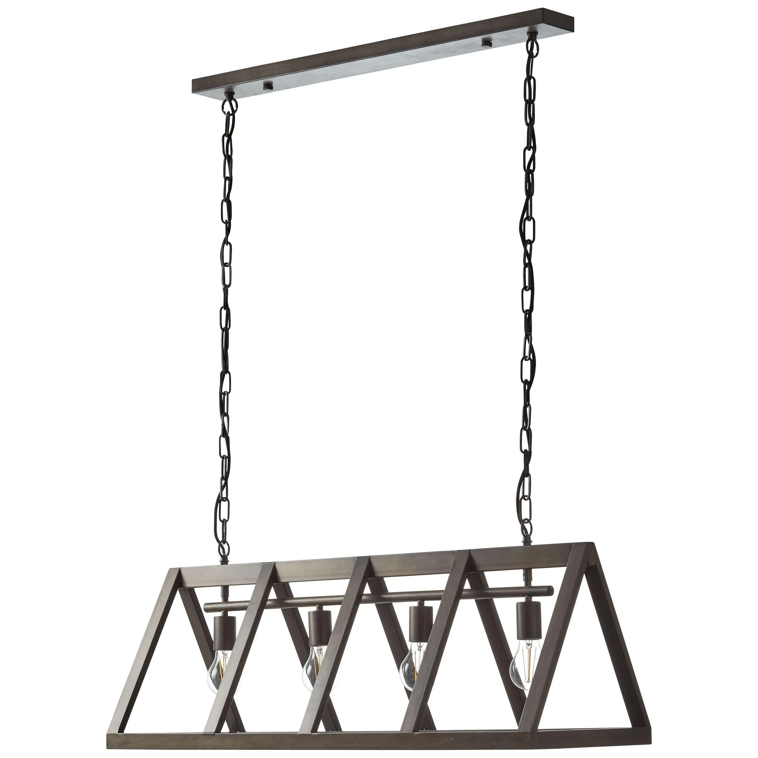 Brilliant 4 Light 240W Matrix Pendant Light - Black Steel | 93760/46