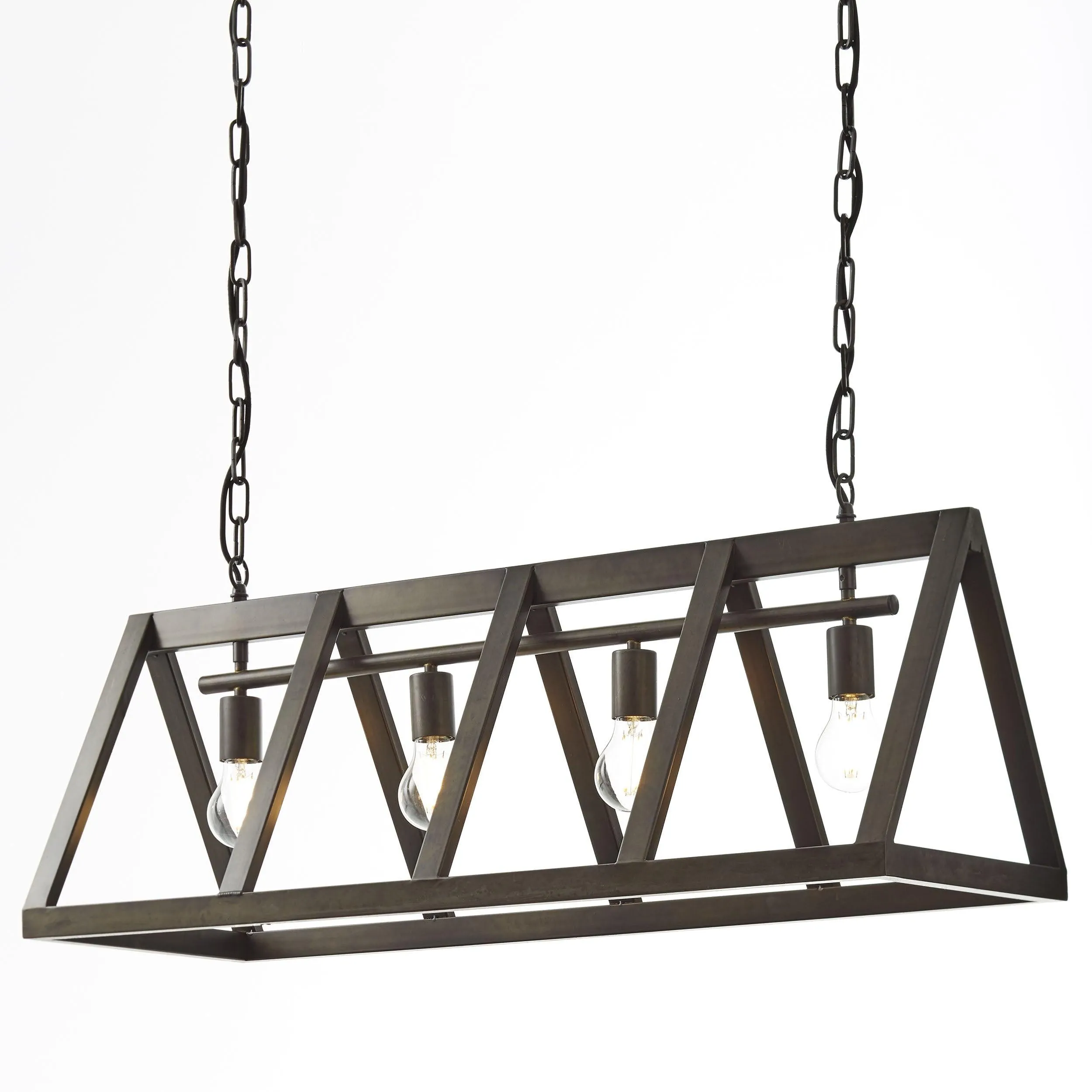 Brilliant 4 Light 240W Matrix Pendant Light - Black Steel | 93760/46