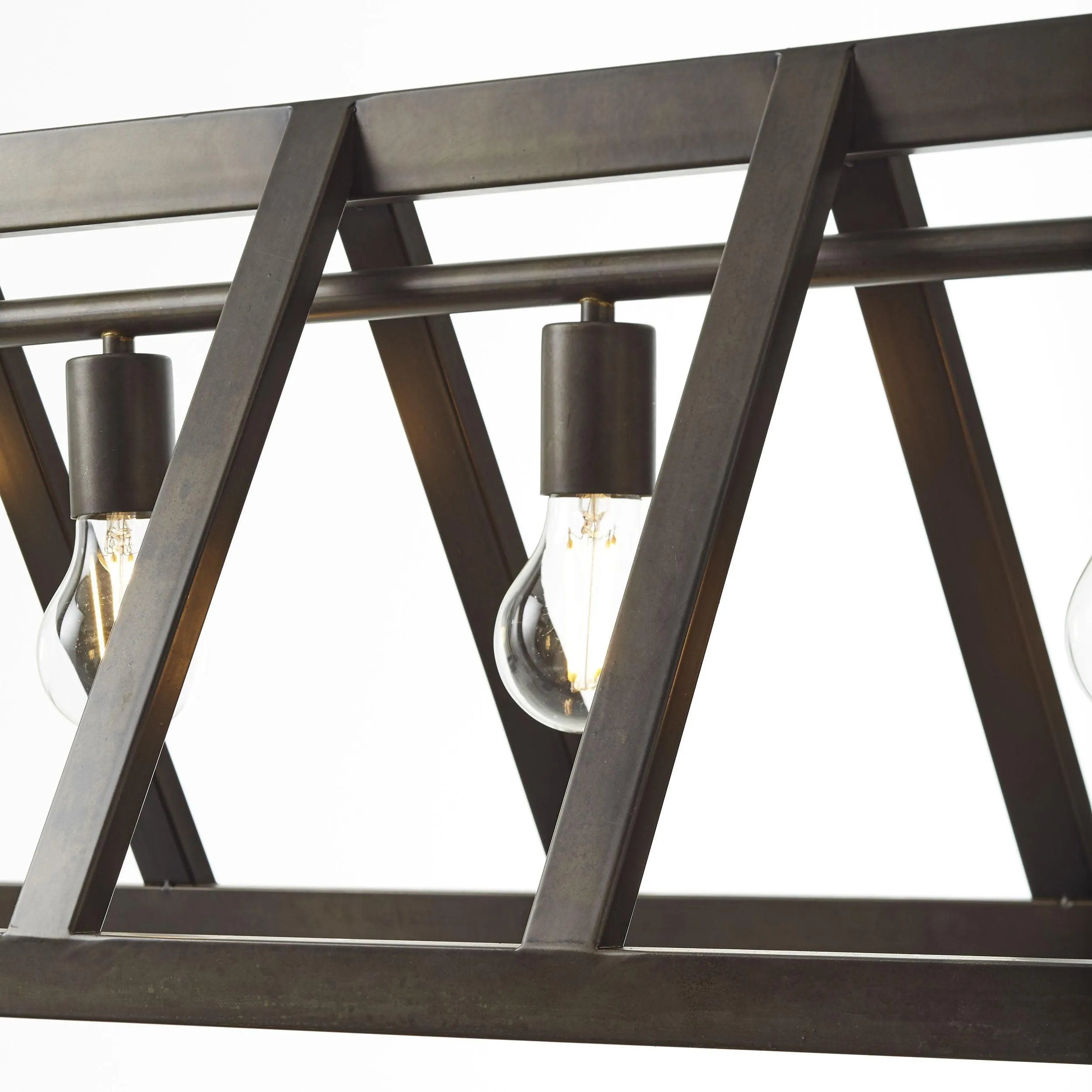 Brilliant 4 Light 240W Matrix Pendant Light - Black Steel | 93760/46