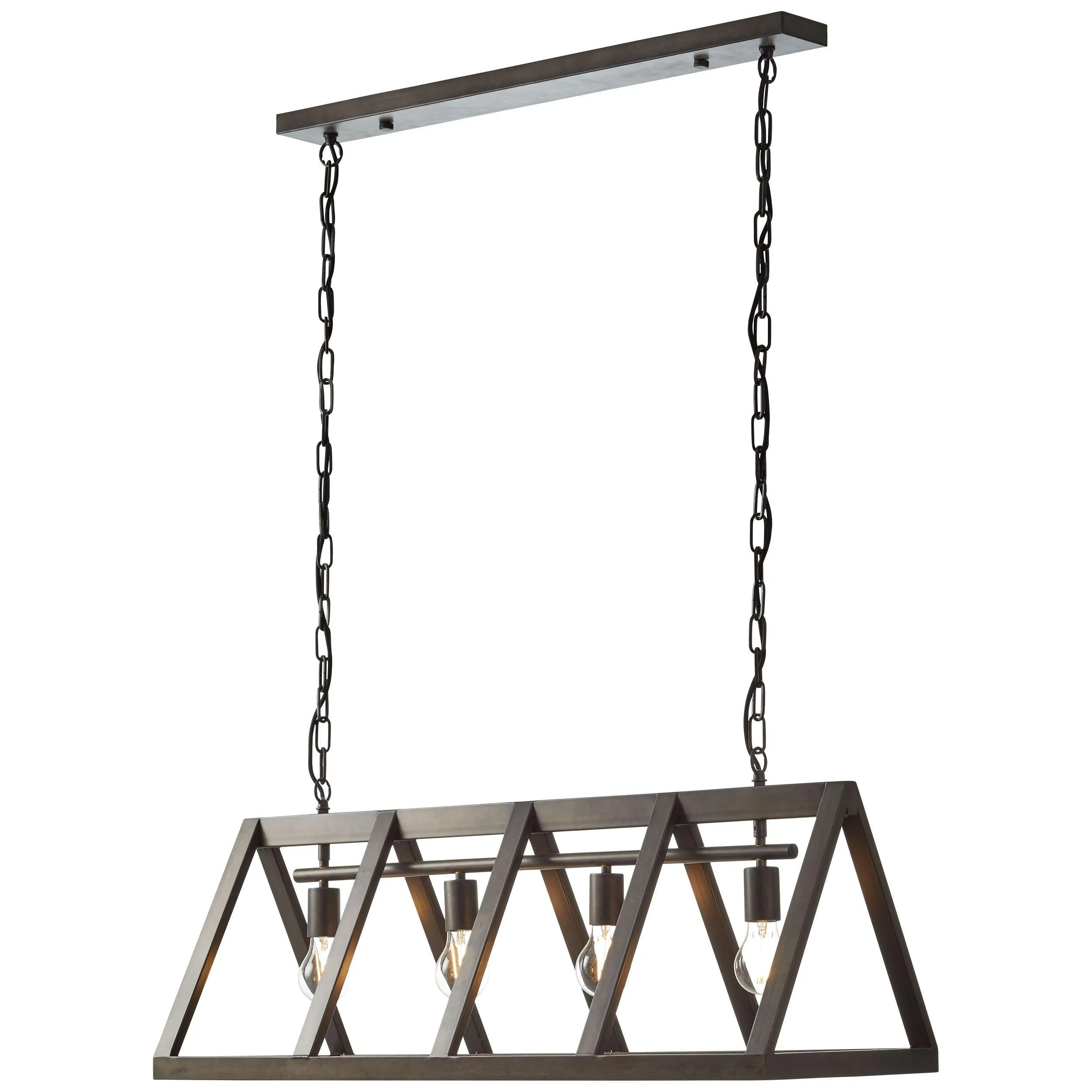 Brilliant 4 Light 240W Matrix Pendant Light - Black Steel | 93760/46