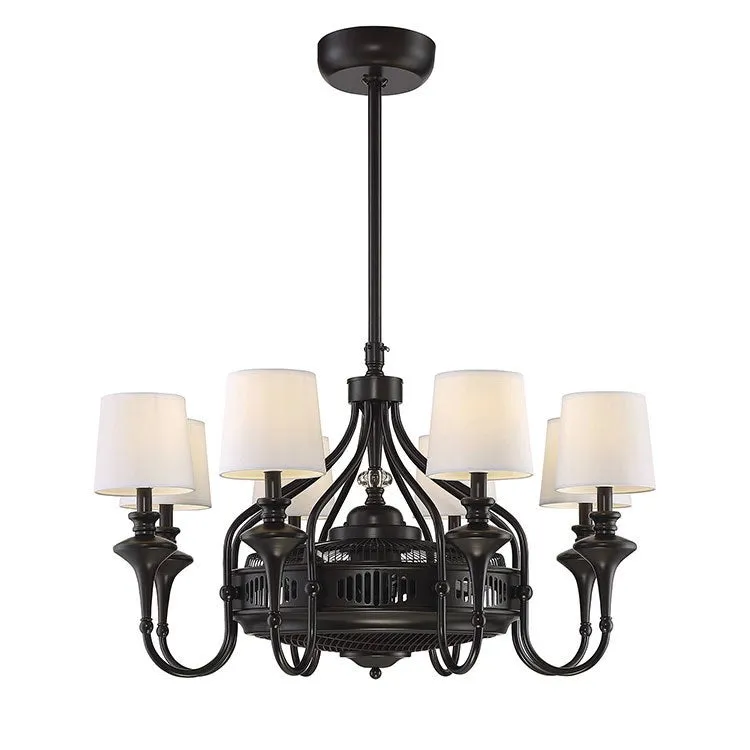 Brisa 35" Eight-Light Air-Ionizing Fan D'Lier
