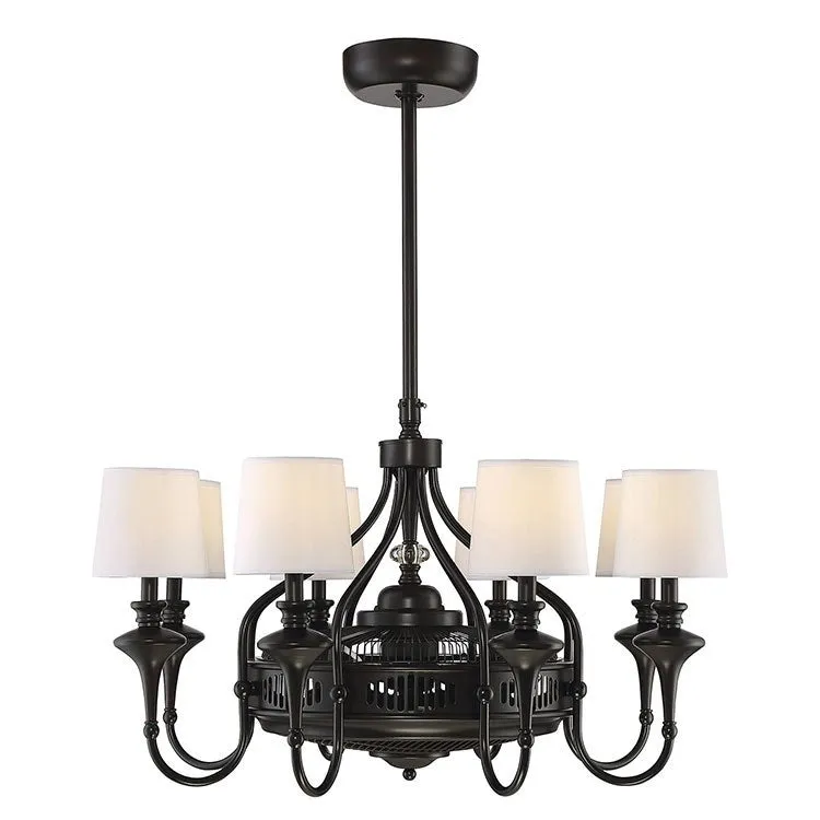 Brisa 35" Eight-Light Air-Ionizing Fan D'Lier