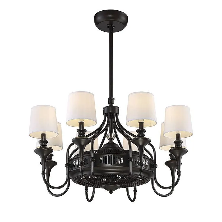Brisa 35" Eight-Light Air-Ionizing Fan D'Lier