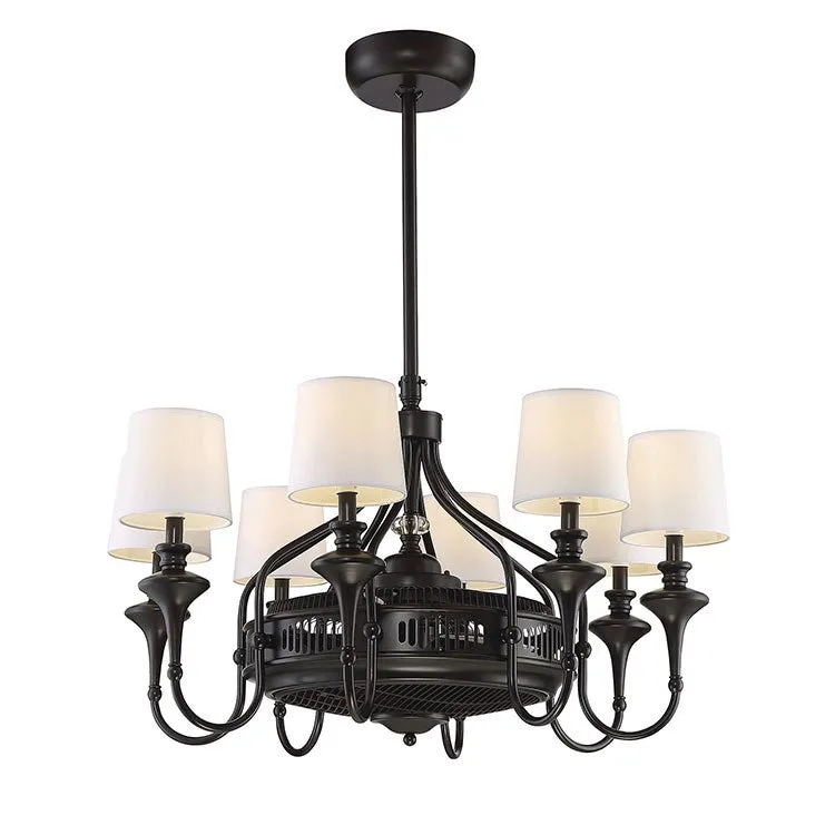 Brisa 35" Eight-Light Air-Ionizing Fan D'Lier