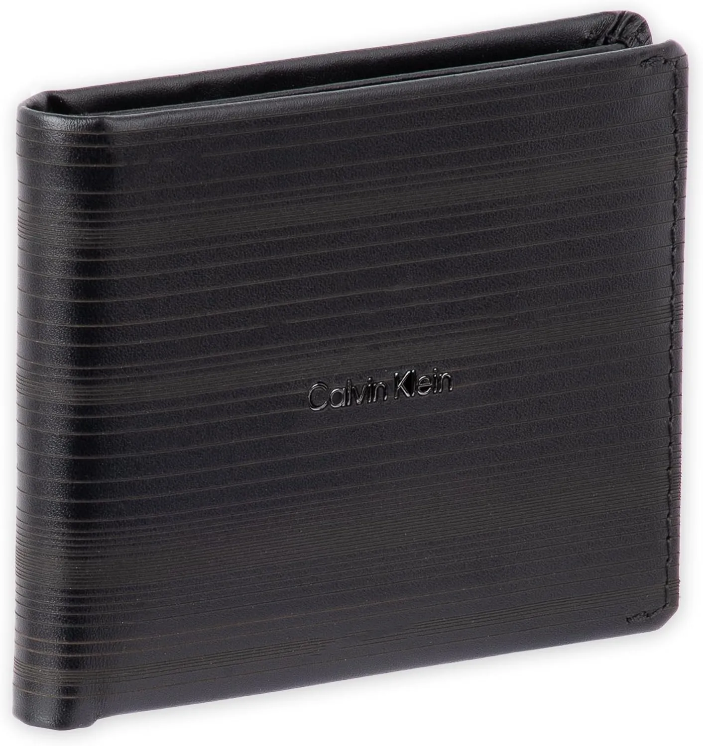 Calvin Klein Men's RFID Leather Minimalist Bifold Wallet with Multiple Card Slots and ID Window
