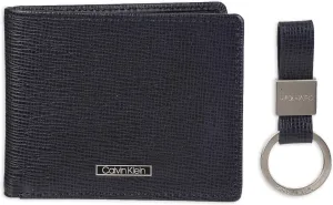 Calvin Klein Men's Wallet Sets-Minimalist Bifold and Card Cases, Navy, One Size