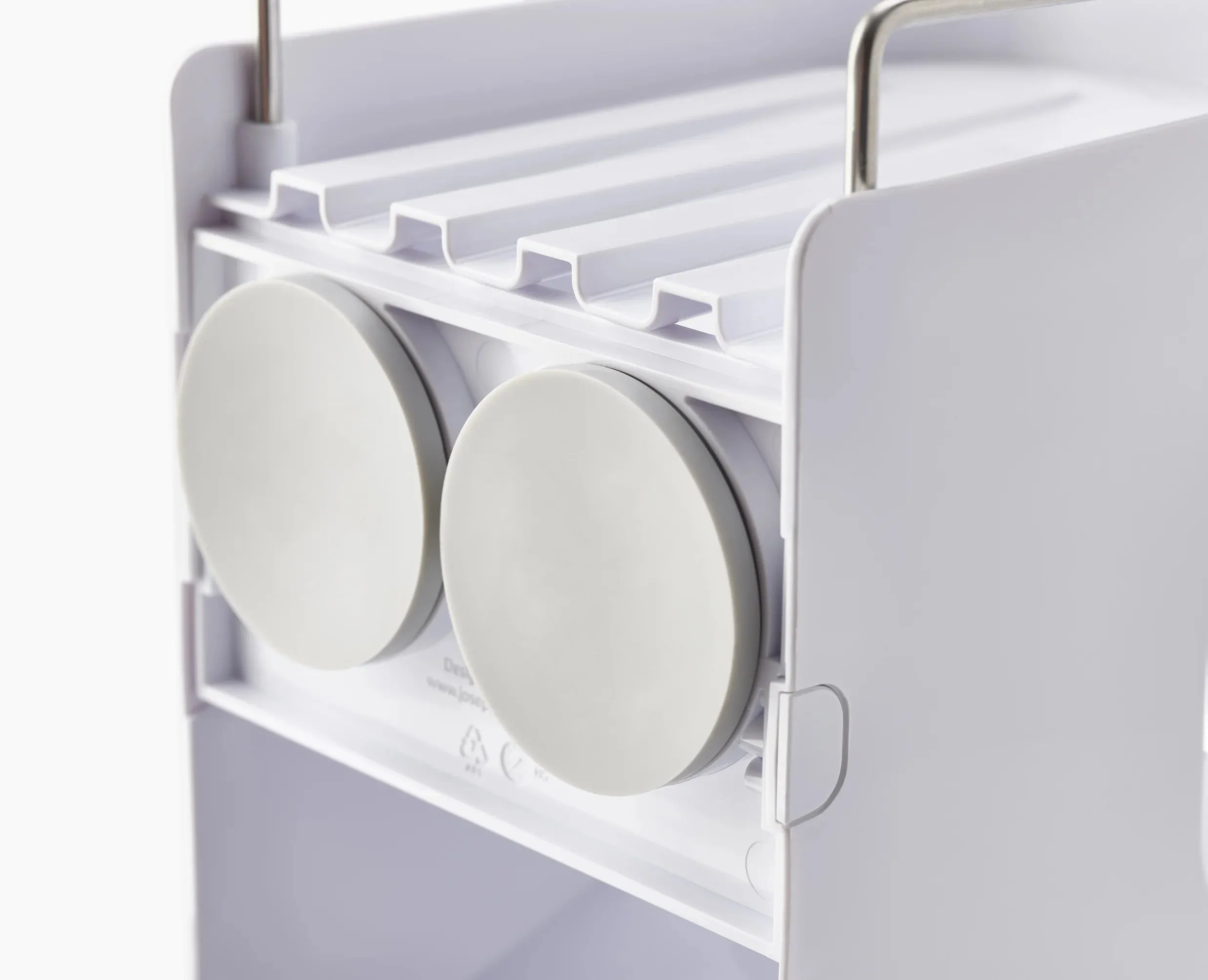 Capsule™ 2-tier White Shower Shelf