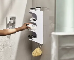 Capsule 4-tier White Shower Shelf