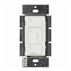 Caseta Wireless Smart Dimmer Switch, ELV/LED, 3-Way/Multi-Location, Neutral Required, White