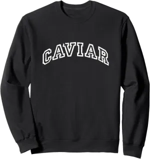 Caviar Minimalist Vintage Inspired Retro Varsity Style Sweatshirt