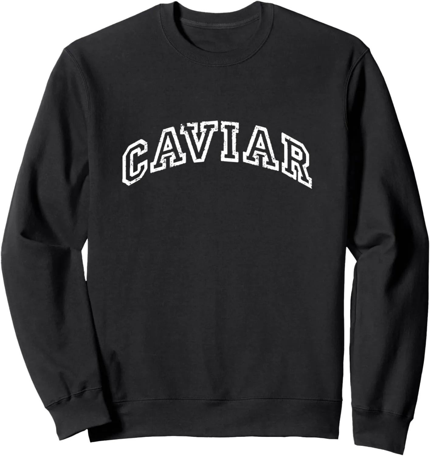Caviar Minimalist Vintage Inspired Retro Varsity Style Sweatshirt
