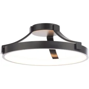 Chaucer 16 in. LED Flush Mount Light Black Finish