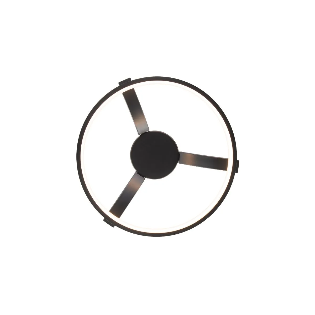 Chaucer 16 in. LED Flush Mount Light Black Finish