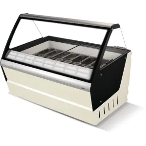 CK647 Crystal Optimus 16 Pan Ice Cream Display Counter