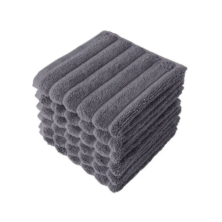 Classic Turkish Towels 100% Turkish Cotton Washcloths Set of 6, Absorbent & Quick Dry, Face Towels Wash Cloths for Hotel, Spa & Gym I 13"x13" by Classic Turkish Towels
