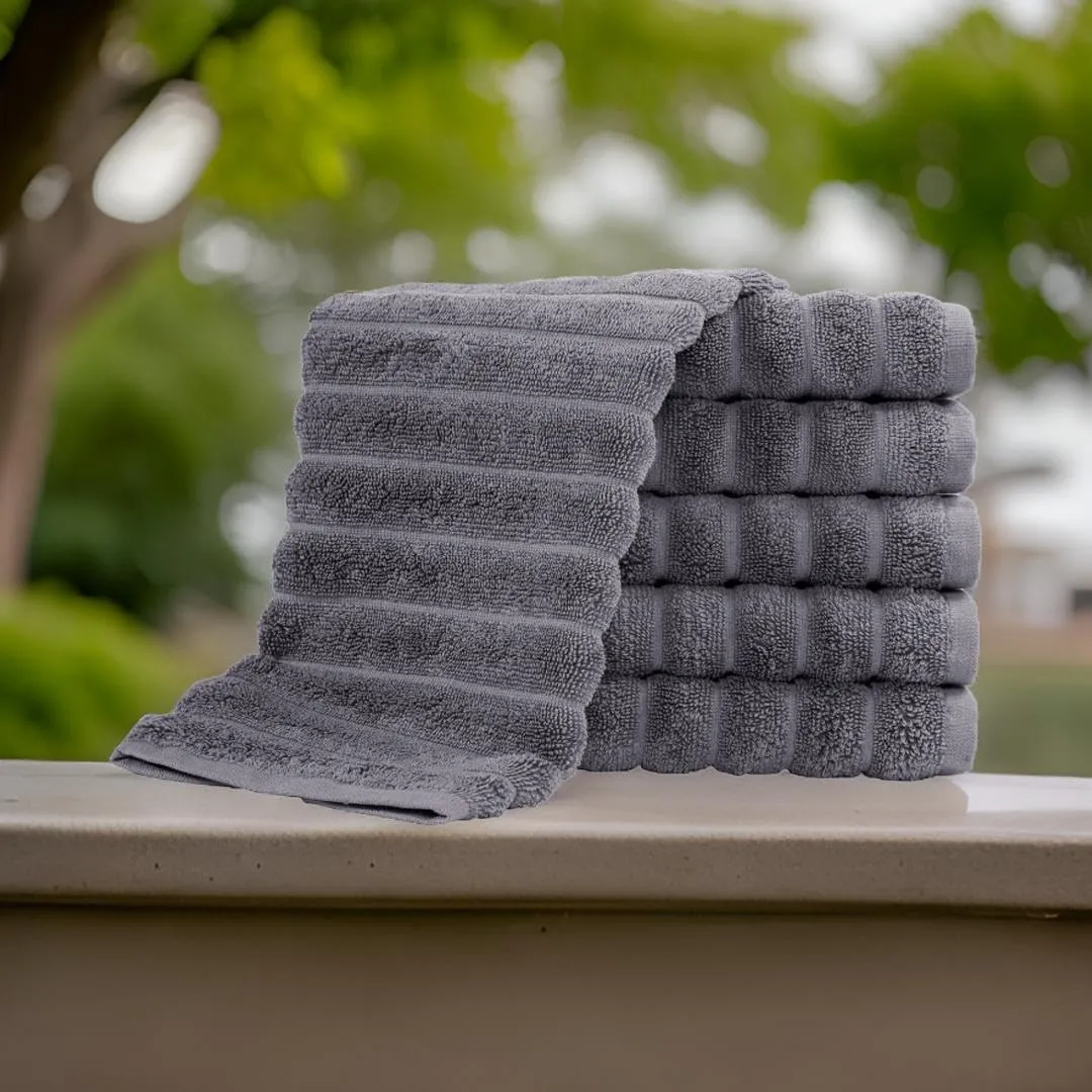 Classic Turkish Towels 100% Turkish Cotton Washcloths Set of 6, Absorbent & Quick Dry, Face Towels Wash Cloths for Hotel, Spa & Gym I 13"x13" by Classic Turkish Towels