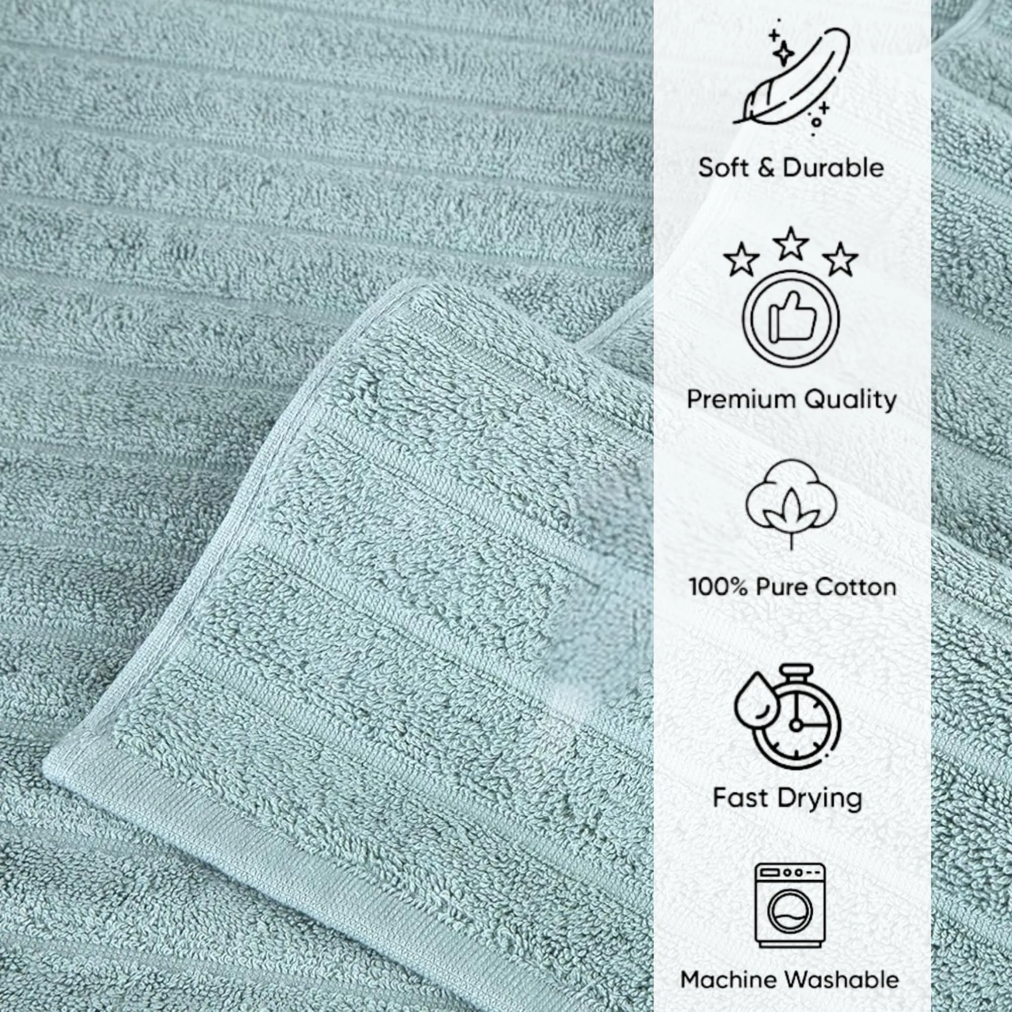 Classic Turkish Towels 100% Turkish Cotton Washcloths Set of 6, Absorbent & Quick Dry, Face Towels Wash Cloths for Hotel, Spa & Gym I 13"x13" by Classic Turkish Towels