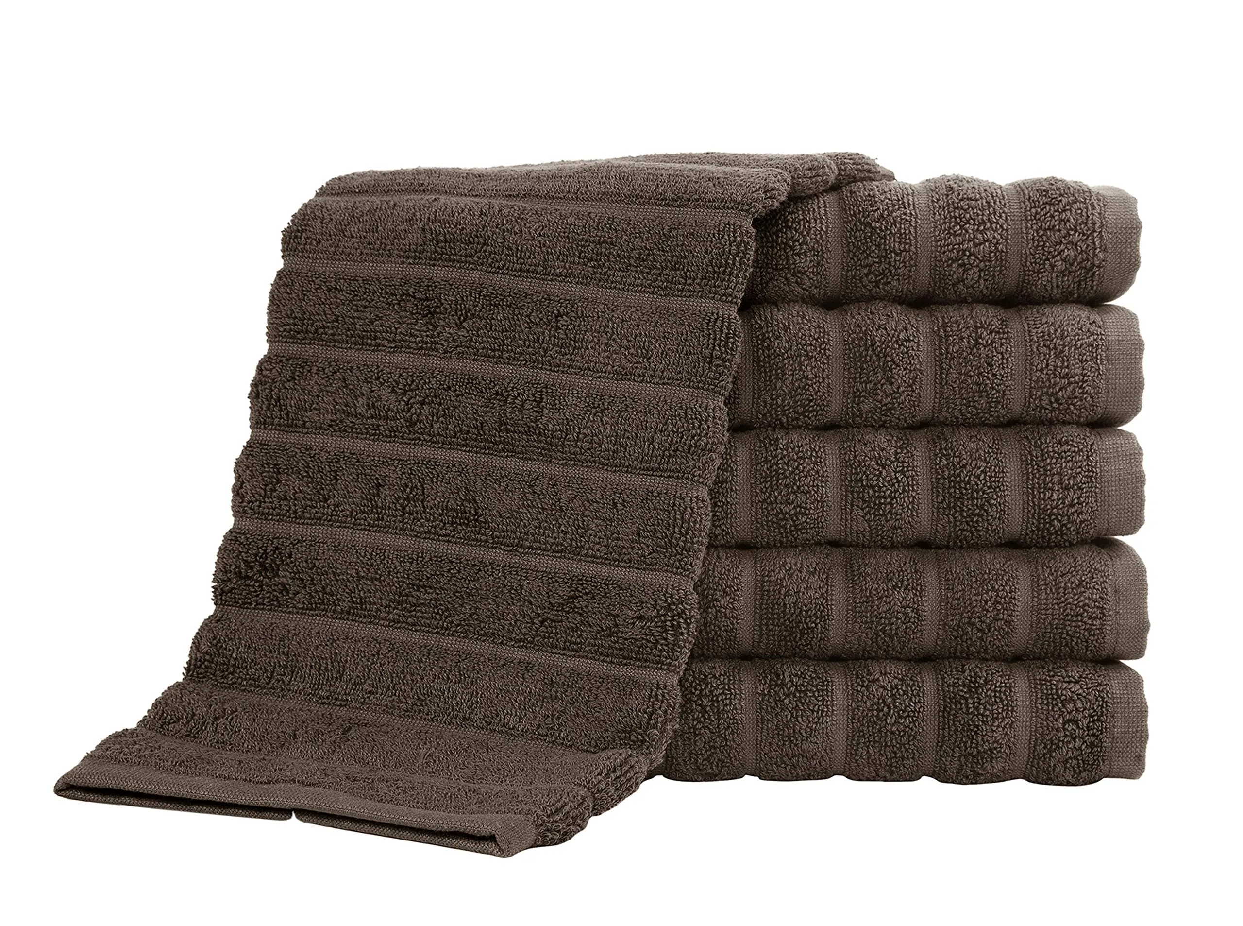 Classic Turkish Towels 100% Turkish Cotton Washcloths Set of 6, Absorbent & Quick Dry, Face Towels Wash Cloths for Hotel, Spa & Gym I 13"x13" by Classic Turkish Towels