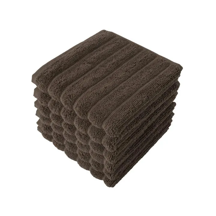 Classic Turkish Towels 100% Turkish Cotton Washcloths Set of 6, Absorbent & Quick Dry, Face Towels Wash Cloths for Hotel, Spa & Gym I 13"x13" by Classic Turkish Towels