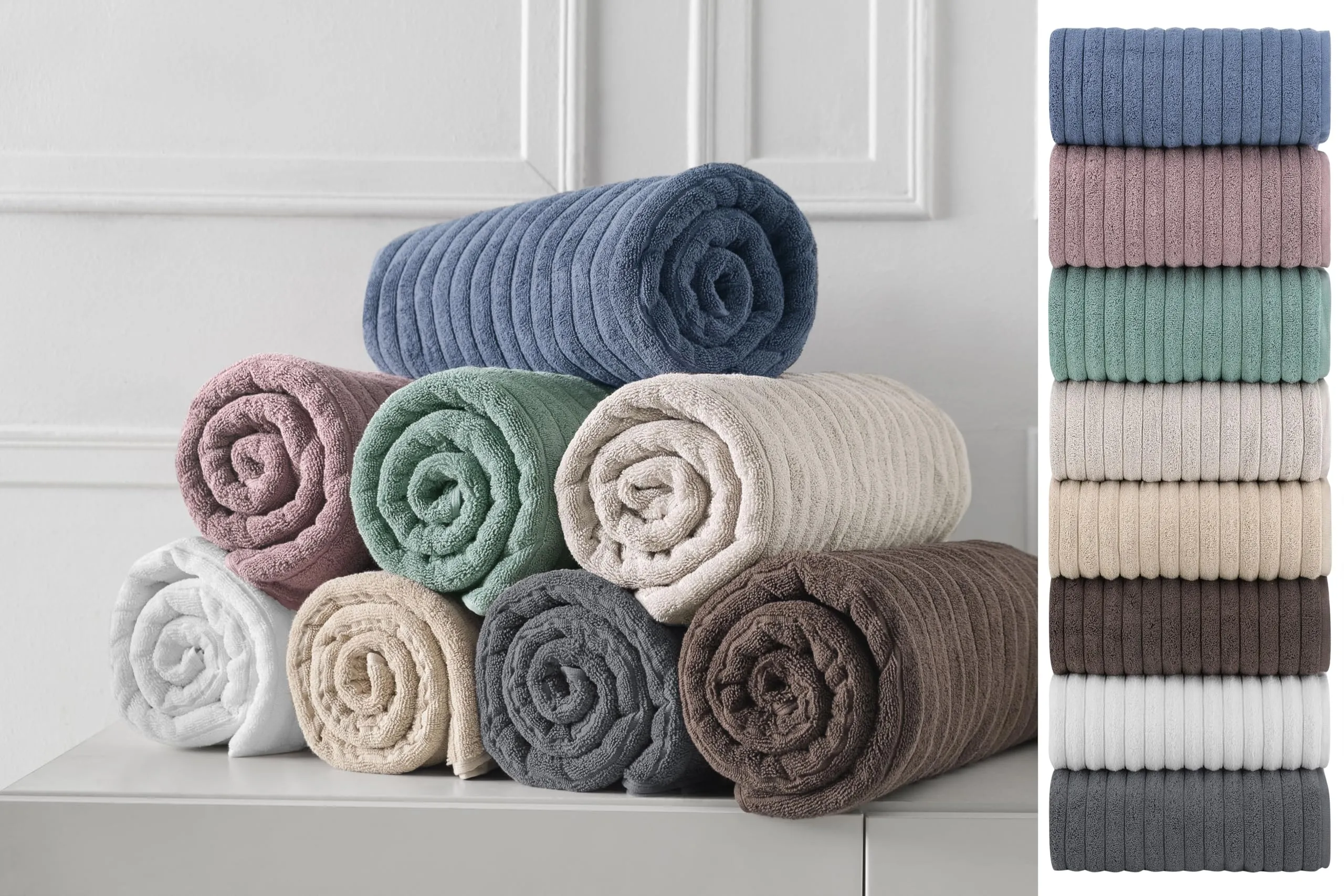 Classic Turkish Towels 100% Turkish Cotton Washcloths Set of 6, Absorbent & Quick Dry, Face Towels Wash Cloths for Hotel, Spa & Gym I 13"x13" by Classic Turkish Towels