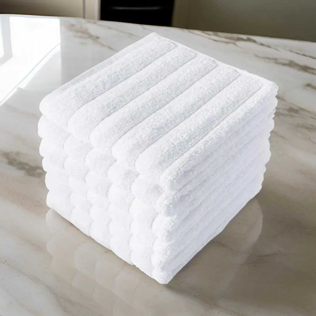 Classic Turkish Towels 100% Turkish Cotton Washcloths Set of 6, Absorbent & Quick Dry, Face Towels Wash Cloths for Hotel, Spa & Gym I 13"x13" by Classic Turkish Towels
