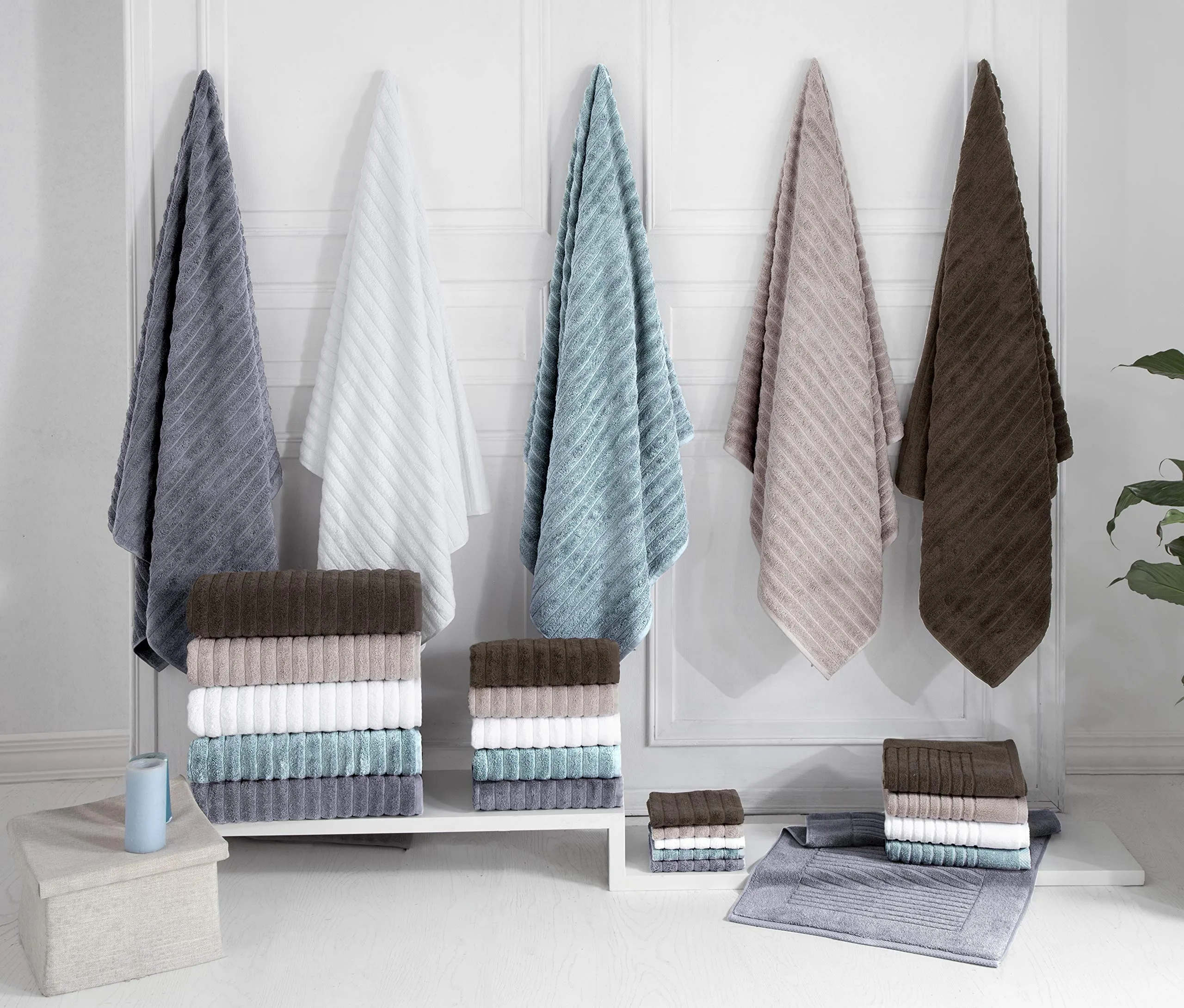 Classic Turkish Towels 100% Turkish Cotton Washcloths Set of 6, Absorbent & Quick Dry, Face Towels Wash Cloths for Hotel, Spa & Gym I 13"x13" by Classic Turkish Towels