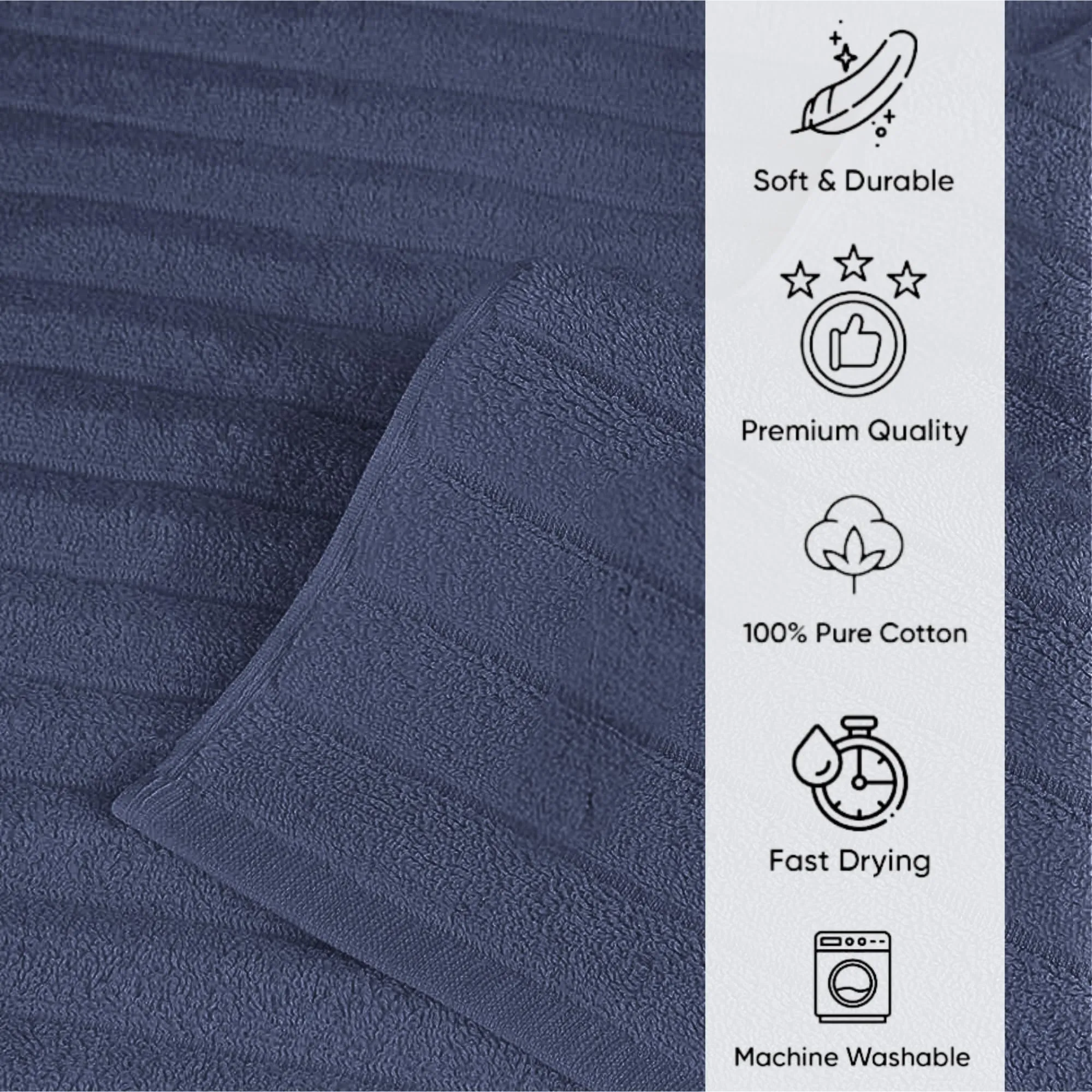 Classic Turkish Towels 100% Turkish Cotton Washcloths Set of 6, Absorbent & Quick Dry, Face Towels Wash Cloths for Hotel, Spa & Gym I 13"x13" by Classic Turkish Towels