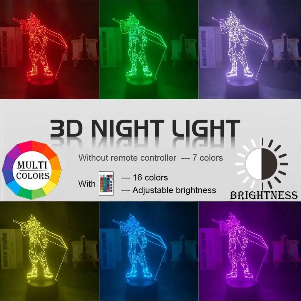 Cloud Strife LED night light