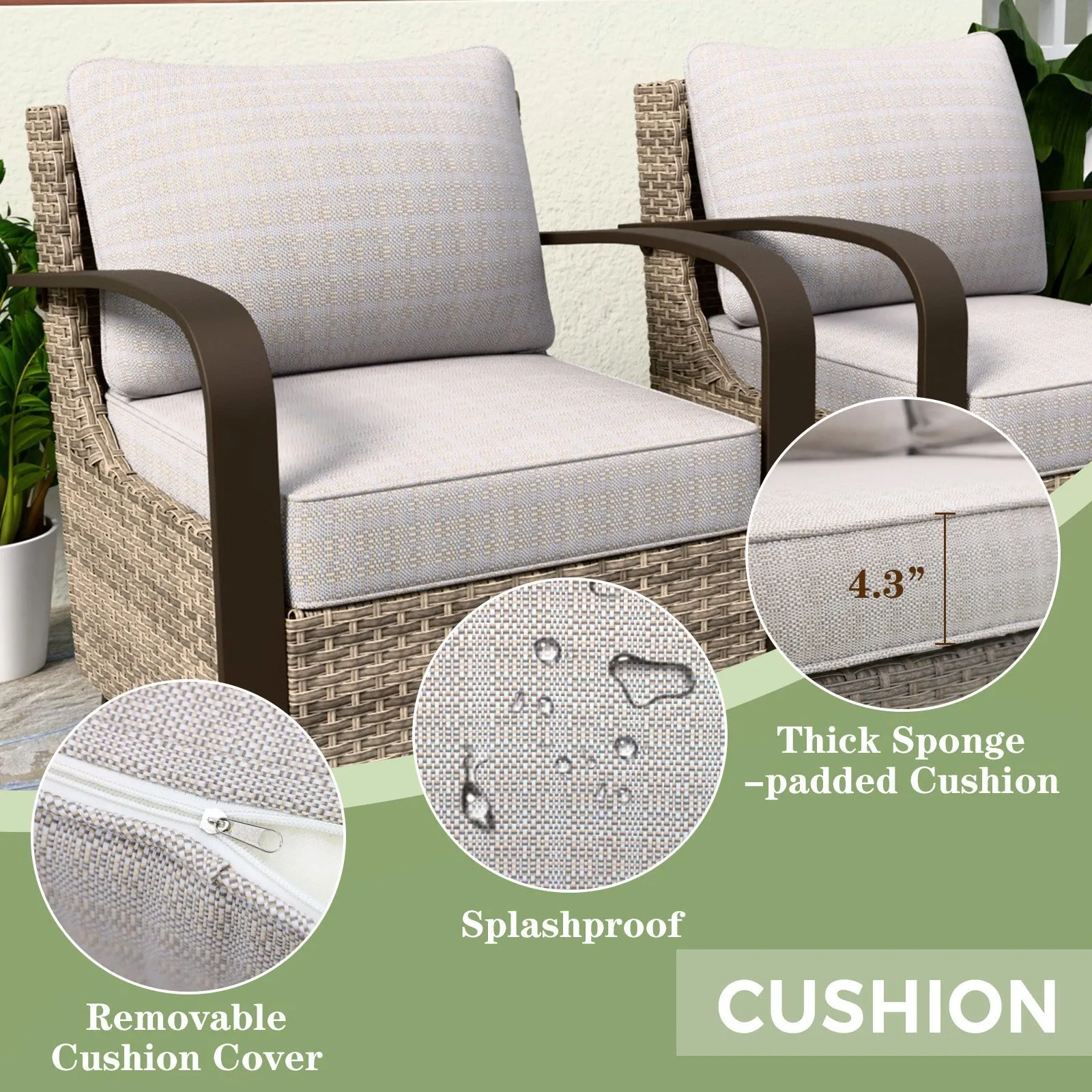 Coastal Vista Outdoor Swivel Wicker Rocker Chair