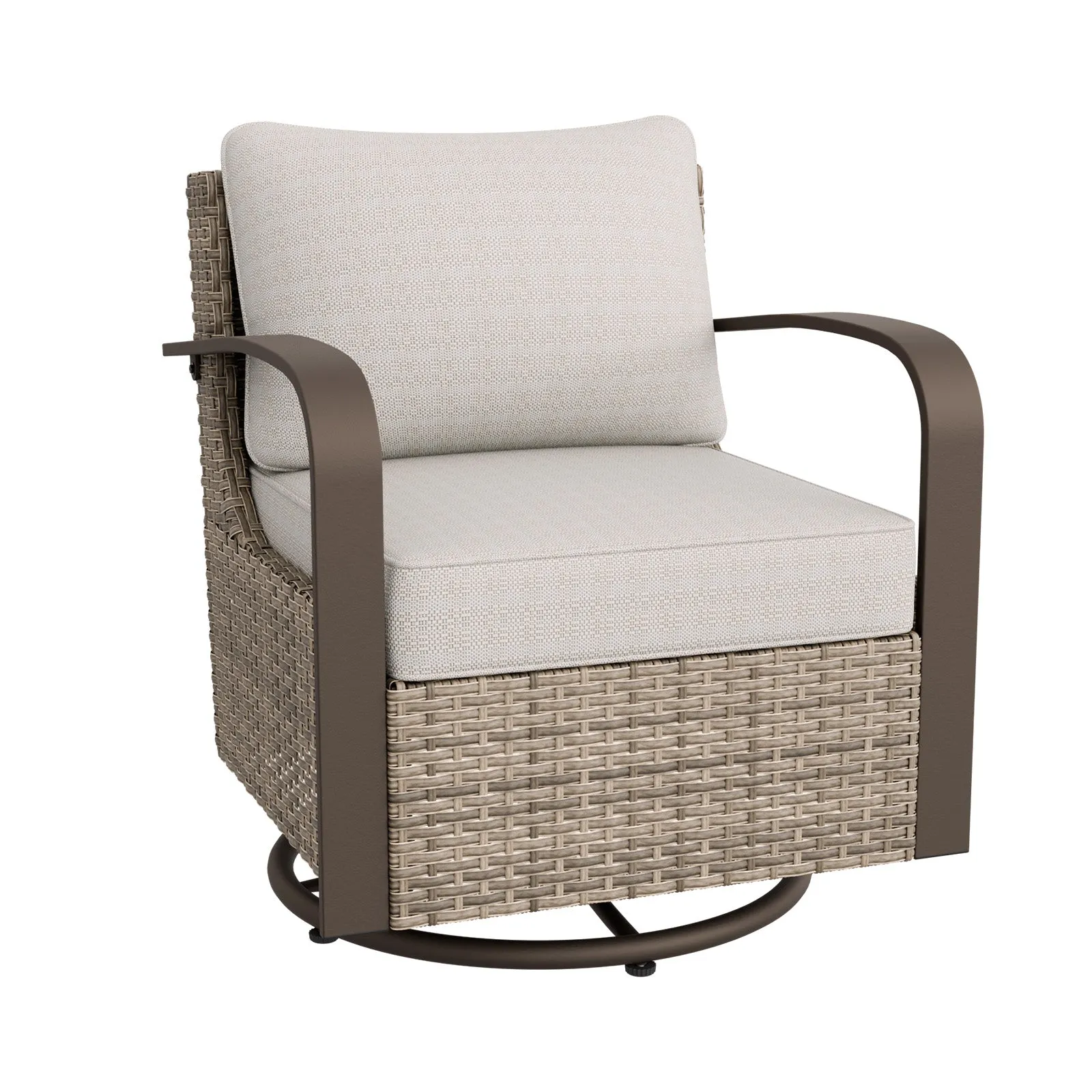 Coastal Vista Outdoor Swivel Wicker Rocker Chair