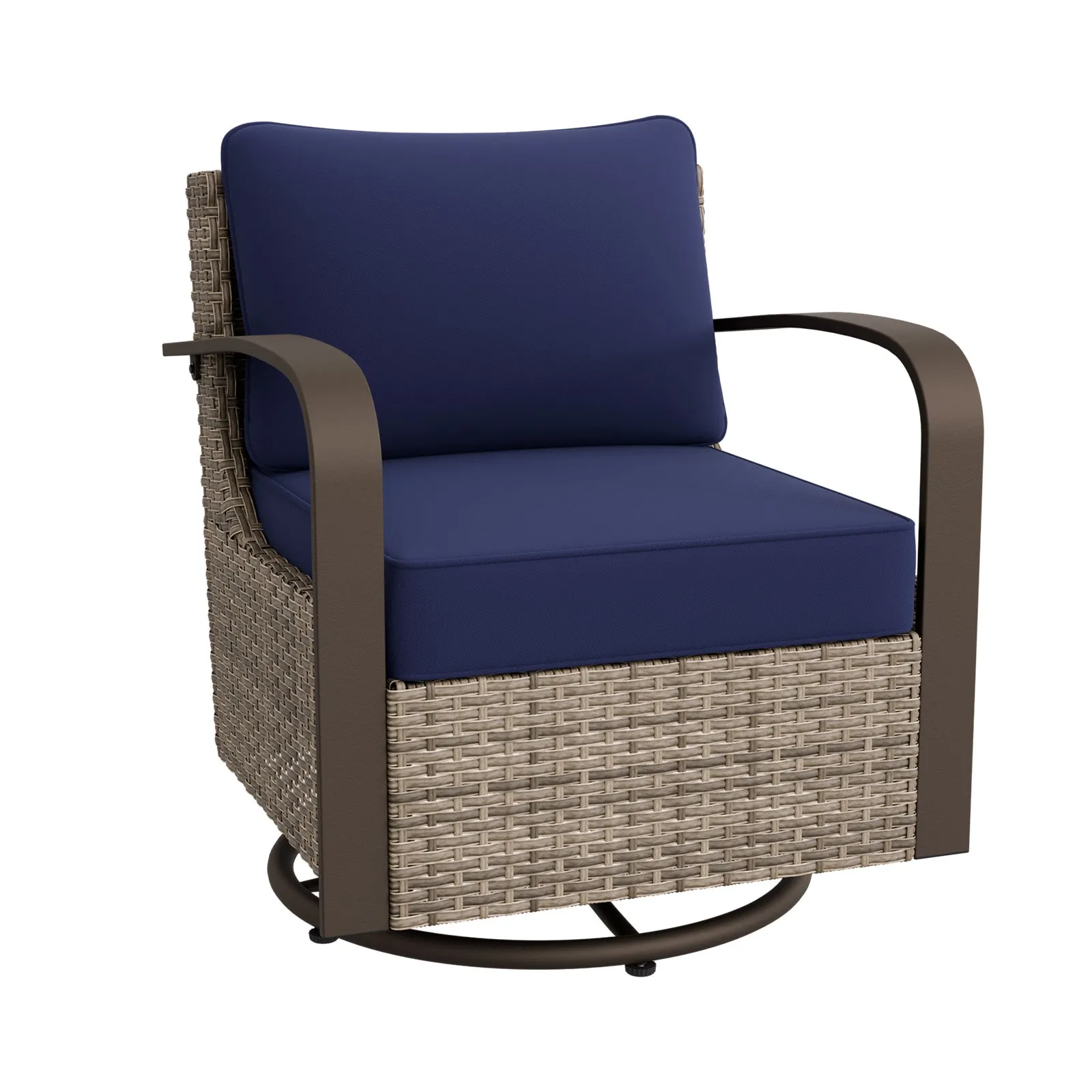 Coastal Vista Outdoor Swivel Wicker Rocker Chair