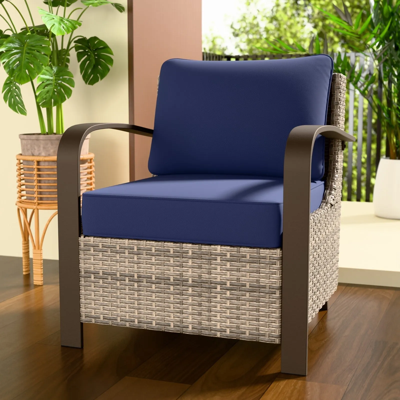 Coastal Vista Patio Chair with Cushions, Contains 1 Chair