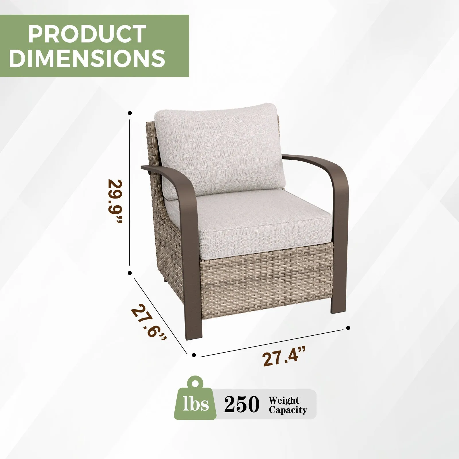 Coastal Vista Patio Chair with Cushions, Contains 1 Chair