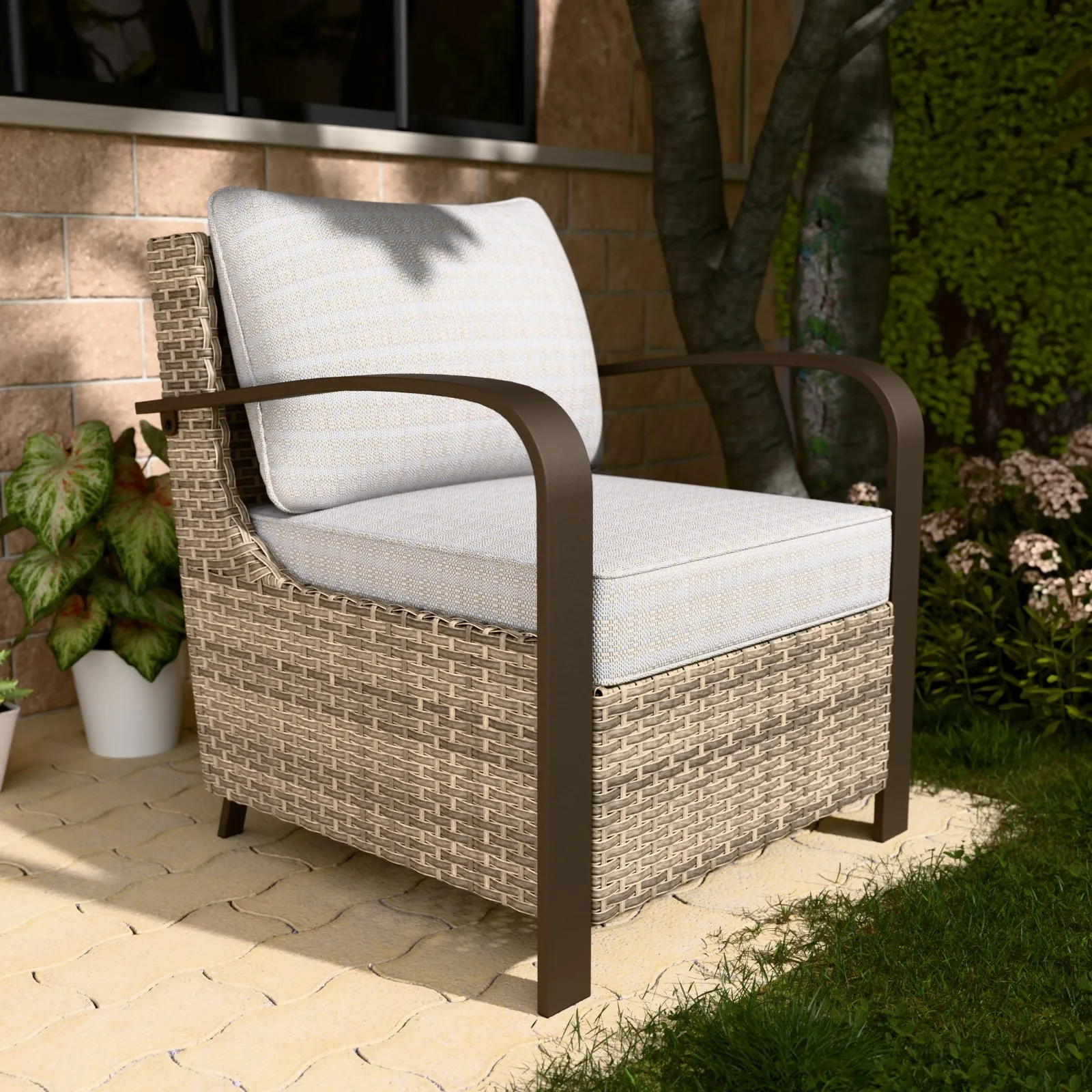 Coastal Vista Patio Chair with Cushions, Contains 1 Chair