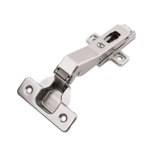Concealed Self-Closing Frameless Polished Nickel Corner Hinge (2-Pack)