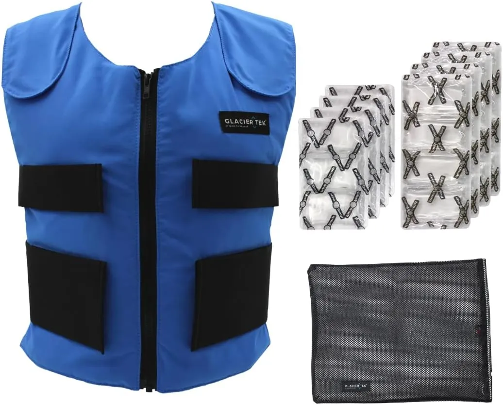 Cool Vest Personal Cooling, 59 Degrees for 2.5 hours 8 Cool Packs, Recharge in 30 Minutes