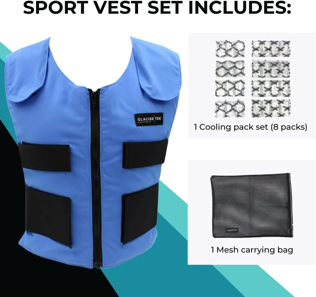 Cool Vest Personal Cooling, 59 Degrees for 2.5 hours 8 Cool Packs, Recharge in 30 Minutes