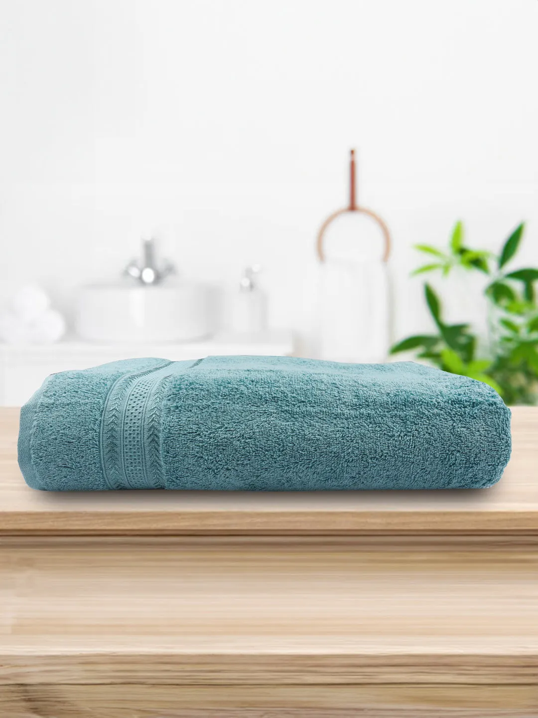 Cotton Bamboo Terry Bath Towel Blue BC7