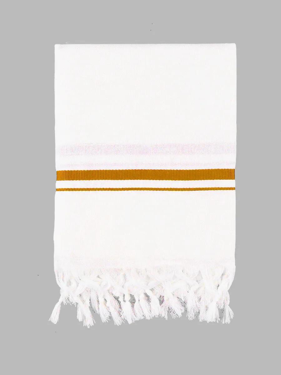 Cotton White Bath Towel Tiger BB (Pack of 2)