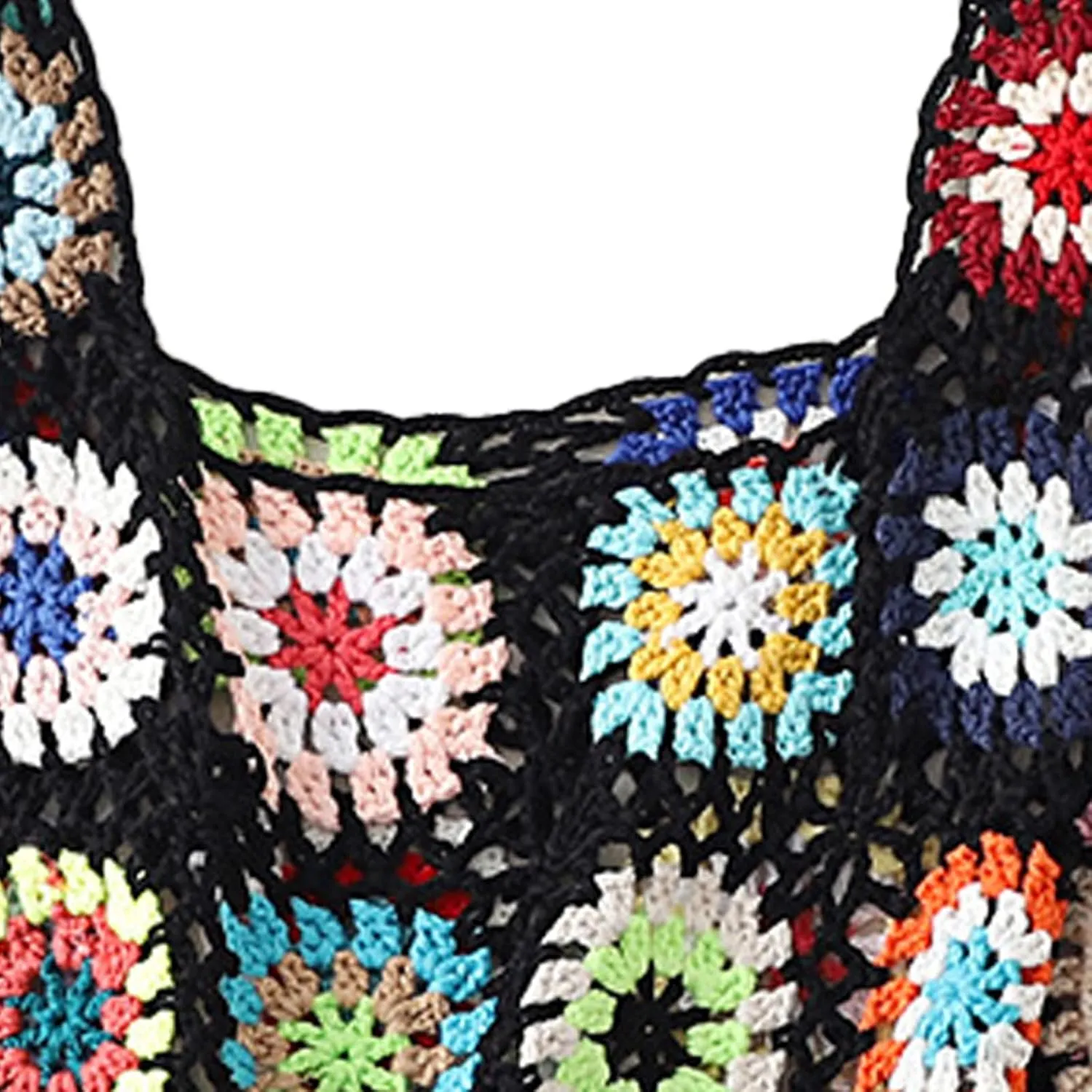 Crochet Tops Women Y2k Knit Vest Tank Top Knitted Daisy Camisole Hollow Out Crochet Crop Tops Summer Clothes